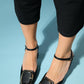 Tieno - Black Backless Block Heel Shoe (Women)