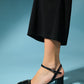 Tieno - Black Backless Block Heel Shoe (Women)
