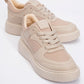 Ingrid - Beige Platform Sneakers