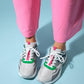 Crown - Grey Glitter Lace-Up Chunky Sneaker (Women)