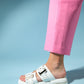 Zley White Buckle Sandal (Women)
