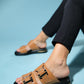 Zley Cognac Buckle Sandal (Women)