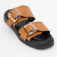 Zley Cognac Buckle Sandal (Women)