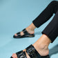 Zley Black Buckle Sandal (Women)