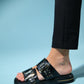 Zley Black Buckle Sandal (Women)