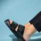 Zley Black Buckle Sandal (Women)