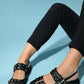 Paloma - Black Gold Buckle Sandal (Women)