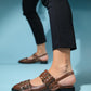 Paloma - Brown Gold Buckle Sandal (Women)