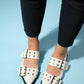Paloma - Off-White Gold Buckle Sandal (Women)