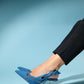 Glen - Denim Blue Zipper-Detail High Heel Shoe (Women)