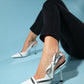 Glen - White Zipper-Detail High Heel Shoe (Women)
