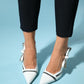 Glen - White Zipper-Detail High Heel Shoe (Women)