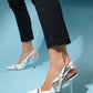 Glen - White Zipper-Detail High Heel Shoe (Women)