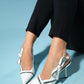 Glen - White Zipper-Detail High Heel Shoe (Women)