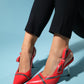 Glen - Red Zipper-Detail High Heel Shoe (Women)