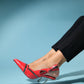 Glen - Red Zipper-Detail High Heel Shoe (Women)