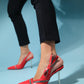Glen - Red Zipper-Detail High Heel Shoe (Women)