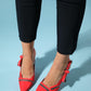 Glen - Red Zipper-Detail High Heel Shoe (Women)