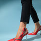 Glen - Red Zipper-Detail High Heel Shoe (Women)