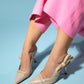 Glen - Beige Zipper-Detail High Heel Shoe (Women)