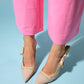 Glen - Beige Zipper-Detail High Heel Shoe (Women)