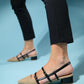 Cenova - Black Woven Heeled Sandal (Women)
