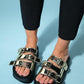Olava - Gold Buckle Thick-Soled Slide (Women)