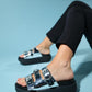 Olava - Silver Buckle Thick-Soled Slide (Women)