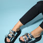 Olava - Silver Buckle Thick-Soled Slide (Women)