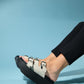 Olava - Beige Buckle Thick-Soled Slide (Women)