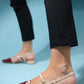 Lasy - Burgundy-Beige Patent Heeled Sandal (Women)