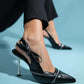 Glen - Black Zipper-Detail High Heel Shoe (Women)