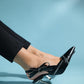 Glen - Black Zipper-Detail High Heel Shoe (Women)