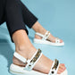 Loket - White Chain-Detail Sandal (Women)