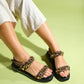 Loket - Black/Yellow Chain-Detail Sandal (Women)