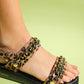 Loket - Black/Yellow Chain-Detail Sandal (Women)