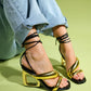 Creed - Black Ankle Tie High Heel (Women)