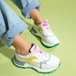Blaj - White Yellow Multi Sneaker (Women)