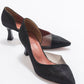 Vera Black Glitter Pointed Toe Pump (Women)