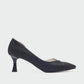 Vera Black Glitter Pointed Toe Pump (Women)