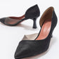 Vera Black Glitter Pointed Toe Pump (Women)