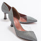 Vera Platinum Glitter Pointed Toe Pump (Women)