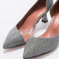 Vera Platinum Glitter Pointed Toe Pump (Women)