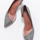 Vera Platinum Glitter Pointed Toe Pump (Women)