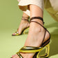 Creed - Cognac Gold Ankle-Tie High Heel Pump (Women)