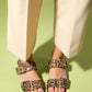 Blob Sandal - Black-Yellow Patterned Gold Buckle