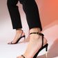 Bruno - Black Single-Strap High Heel Shoe (Women)