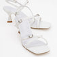 Nebel - White Heeled Sandal (Women)
