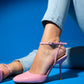 Blues - Pink Round Toe Ankle-Tie High Heel Shoe (Women)