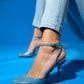 Blues - Blue Round Toe Ankle-Tie High Heel Shoe (Women)